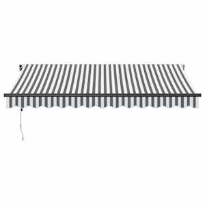 Automatická zatahovací markýza s LED antracit a bílá 350x250 cm - obrázek 4