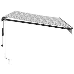 Automatická zatahovací markýza s LED antracit a bílá 350x250 cm - obrázek 5