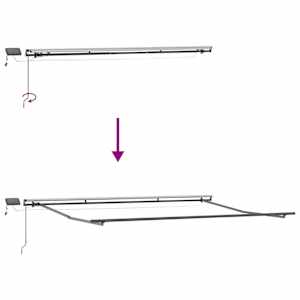 Ručně zatahovací markýza s LED antracitová a bílá 400 x 300 cm - obrázek 10