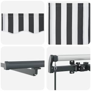 Ručně zatahovací markýza s LED antracitová a bílá 400 x 300 cm - obrázek 11