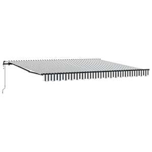 Automatická zatahovací markýza antracitová a bílá 400 x 300 cm - obrázek 2