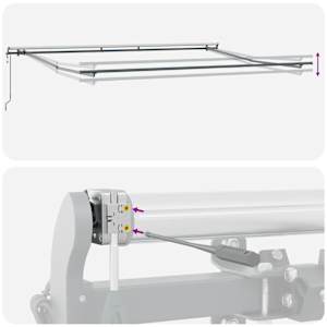 Automatická zatahovací markýza antracitová a bílá 400 x 300 cm - obrázek 9