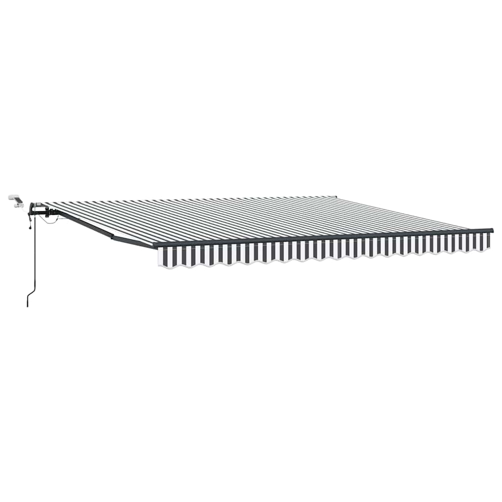 vidaXL Automatická zatahovací markýza s LED antracit a bílá 400x300 cm