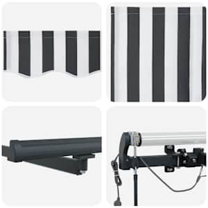 Automatická zatahovací markýza s LED antracit a bílá 400x300 cm - obrázek 10
