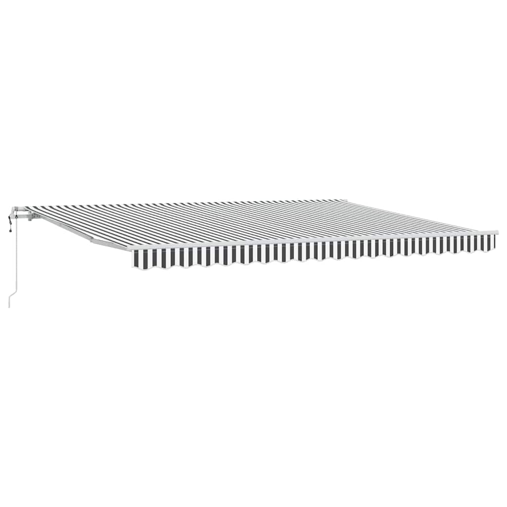 vidaXL Automatická zatahovací markýza antracitová a bílá 450 x 300 cm