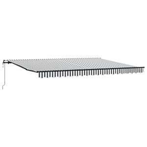 Automatická zatahovací markýza antracit a bílá 450x300 cm - obrázek 2
