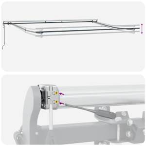 Automatická zatahovací markýza antracit a bílá 450x300 cm - obrázek 9