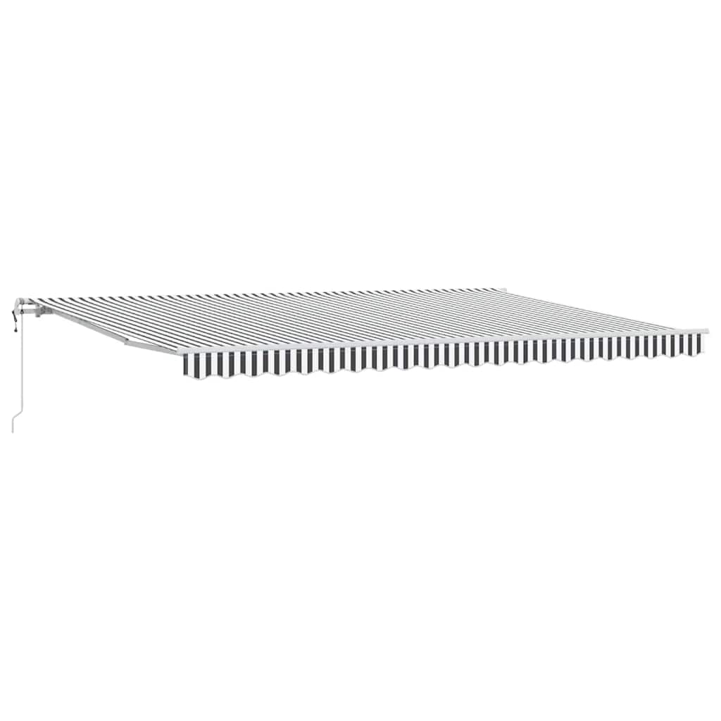 vidaXL Automatická zatahovací markýza antracitová a bílá 500 x 300 cm