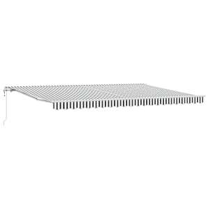 Automatická zatahovací markýza antracitová a bílá 500 x 300 cm - obrázek 2