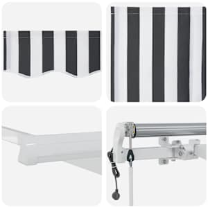 Automatická zatahovací markýza antracitová a bílá 500 x 300 cm - obrázek 10