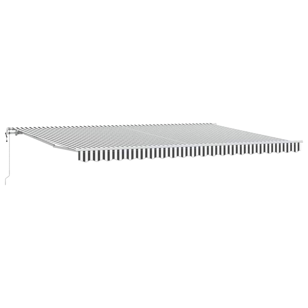 vidaXL Automatická zatahovací markýza antracitová a bílá 500 x 300 cm