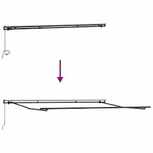 Ručně zatahovací markýza antracitová a bílá 500 x 300 cm - obrázek 8