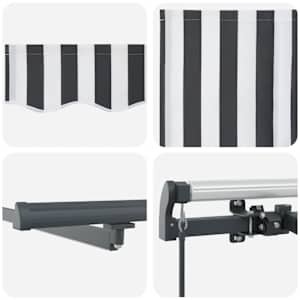 Ručně zatahovací markýza s LED antracitová a bílá 500 x 300 cm - obrázek 11