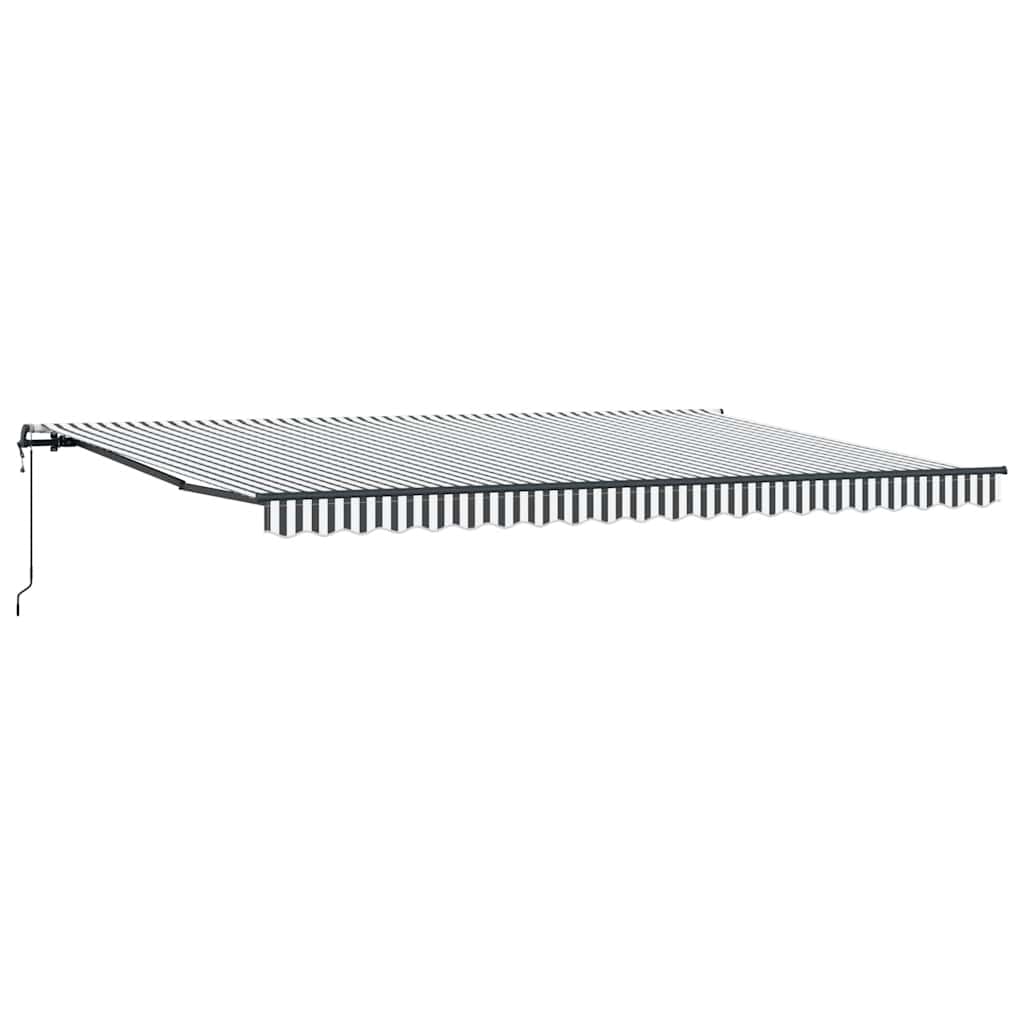 vidaXL Automatická zatahovací markýza antracitová a bílá 500 x 300 cm