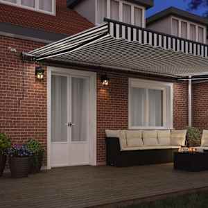 Automatická zatahovací markýza s LED antracit a bílá 500x300 cm - obrázek 3