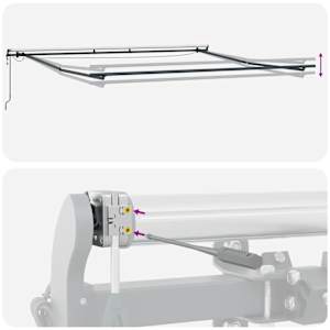 Automatická zatahovací markýza s LED antracit a bílá 500x300 cm - obrázek 14