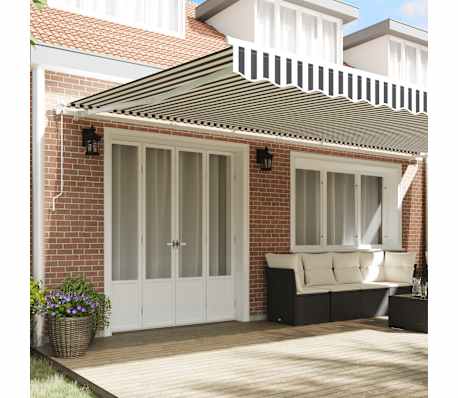 vidaXL automātiski izvelkama markīze, pelēka un balta, 600x300cm