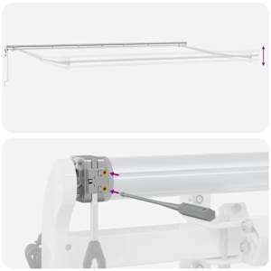 Automatická zatahovací markýza antracitová a bílá 600 x 300 cm - obrázek 8