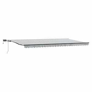 Ručně zatahovací markýza s LED antracitová a bílá 600 x 300 cm - obrázek 2