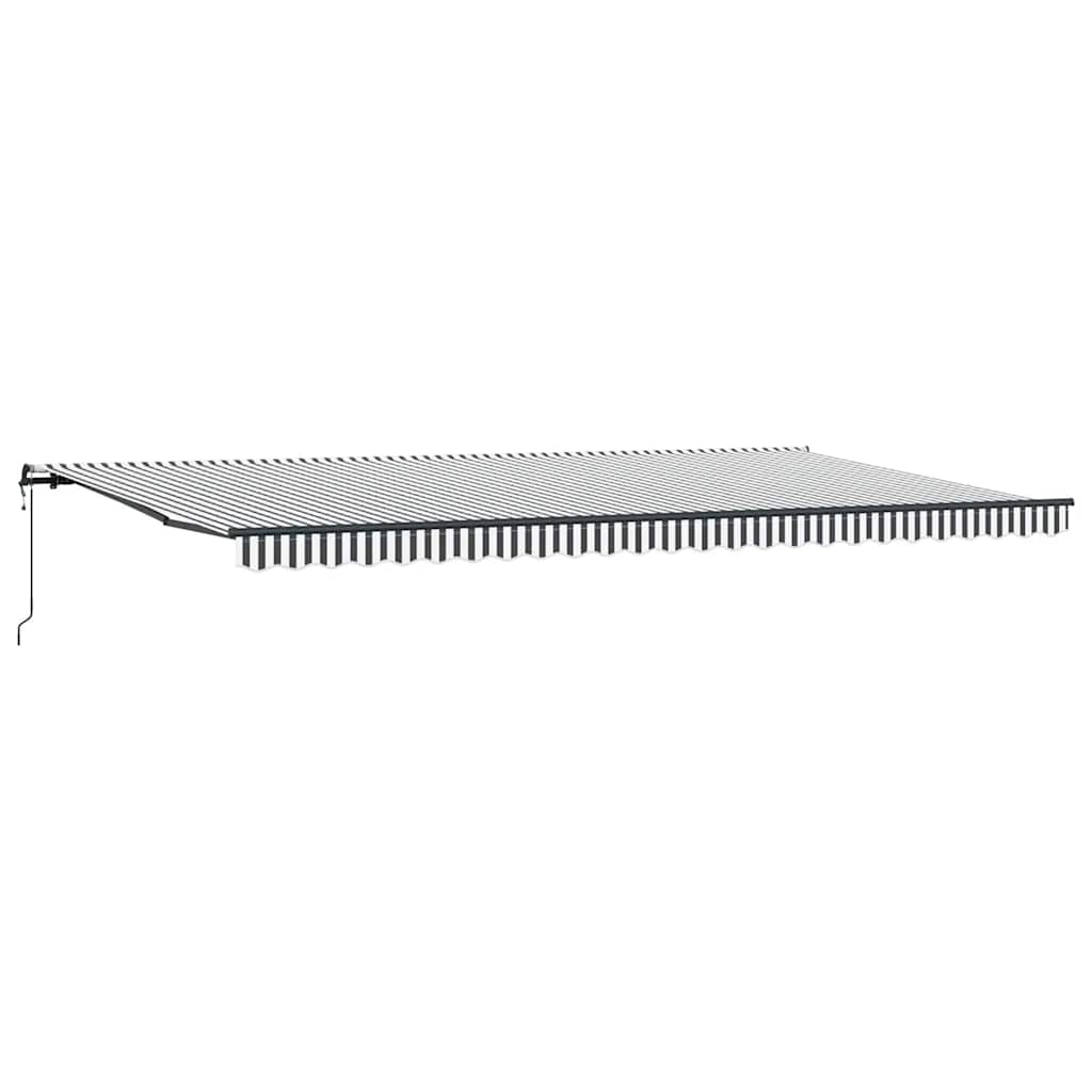 vidaXL Automatická zatahovací markýza antracitová a bílá 600 x 300 cm