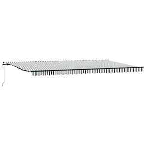 Automatická zatahovací markýza antracitová a bílá 600 x 300 cm - obrázek 2