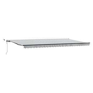 Automatická zatahovací markýza s LED antracit a bílá 600x300 cm - obrázek 2
