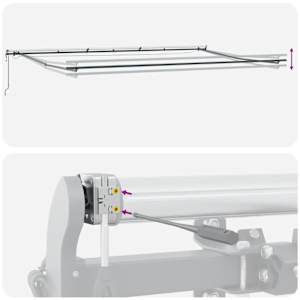 Automatická zatahovací markýza s LED antracit a bílá 600x300 cm - obrázek 11
