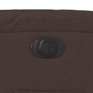 Elektrické polohovací křeslo tmavě hnědé textil - obrázek 12