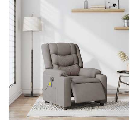 vidaXL Massagesessel Elektrisch Taupe Stoff