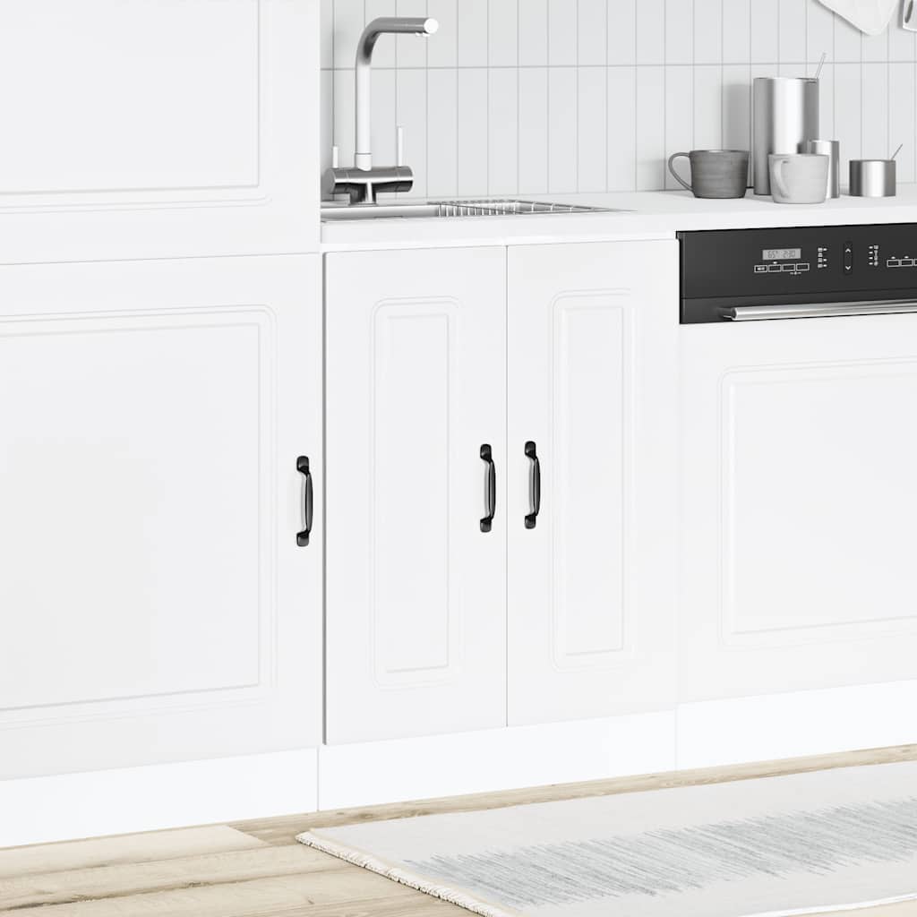 vidaXL Spoelbakonderkast Kalmar 60x46x81,5 cm bewerkt hout wit afbeelding