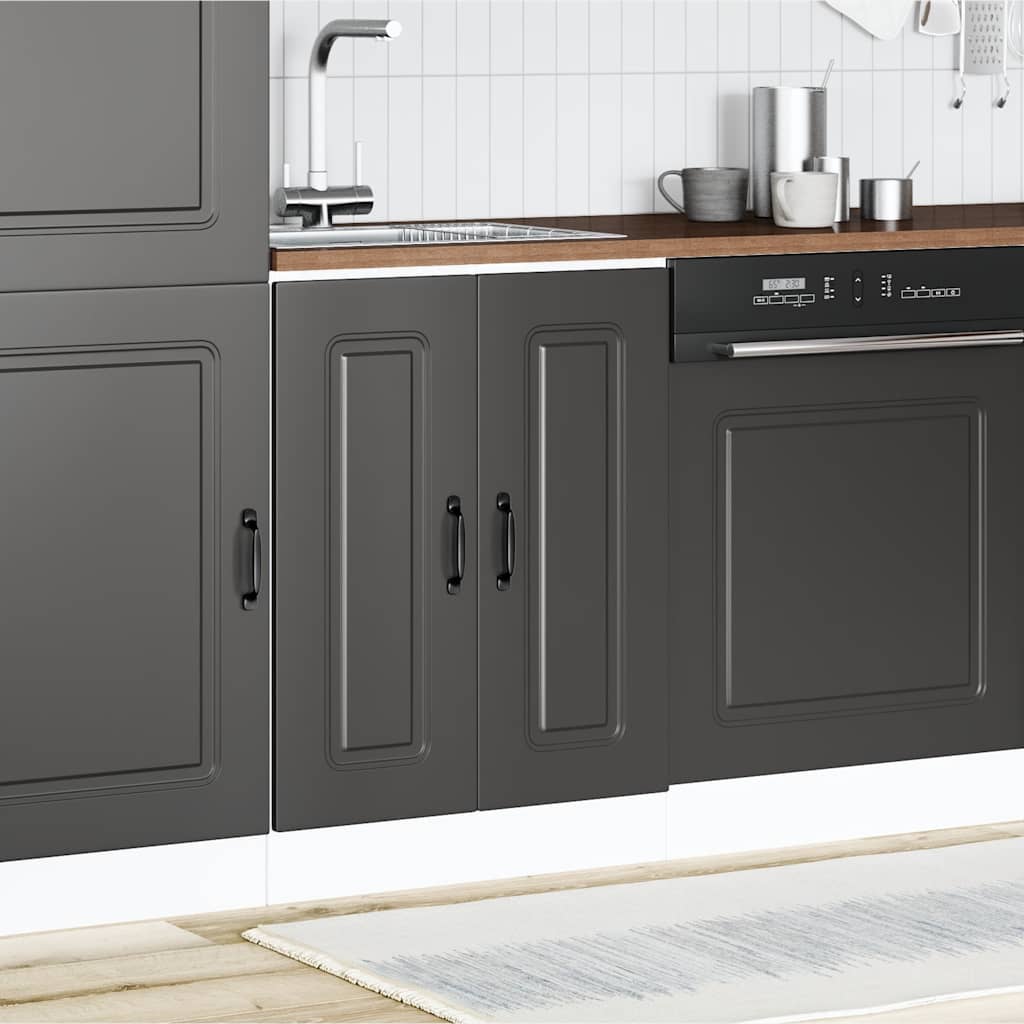 vidaXL Altaan pohjakaappi Kalmar musta 60x46x81,5 cm