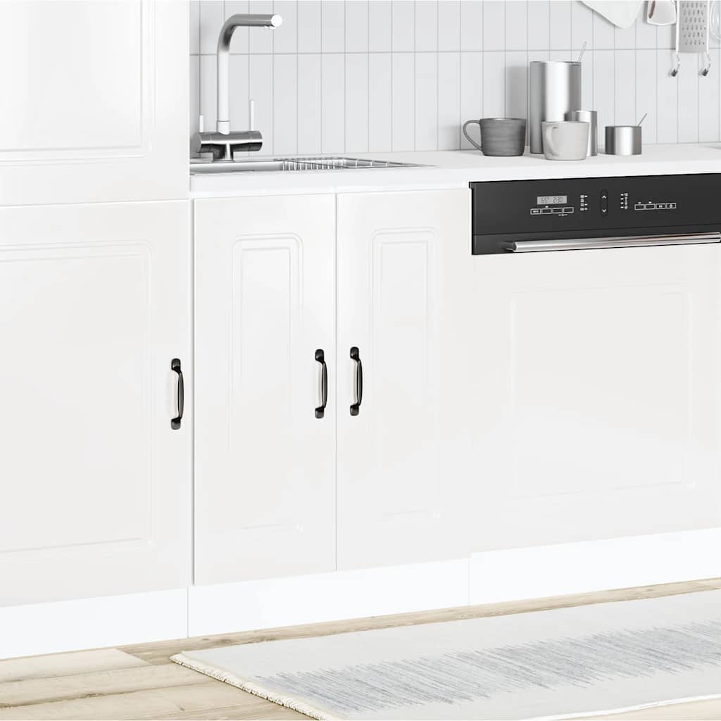vidaXL Spülenunterschrank Kalmar Hochglanz-Weiß 60x46x81,5 cm
