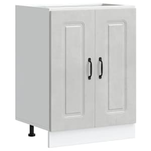 vidaXL valamu aluskapp, Kalmar, betoonhall, 60x46x81,5 cm, tehispuit