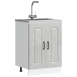 Osnovna omarica za umivalnik Kalmar betonsko siv 60x46x81,5 cm