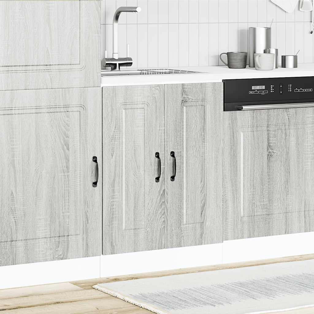 vidaXL Spoelbakonderkast Kalmar 60x46x81,5cm bewerkt hout grijs sonoma afbeelding