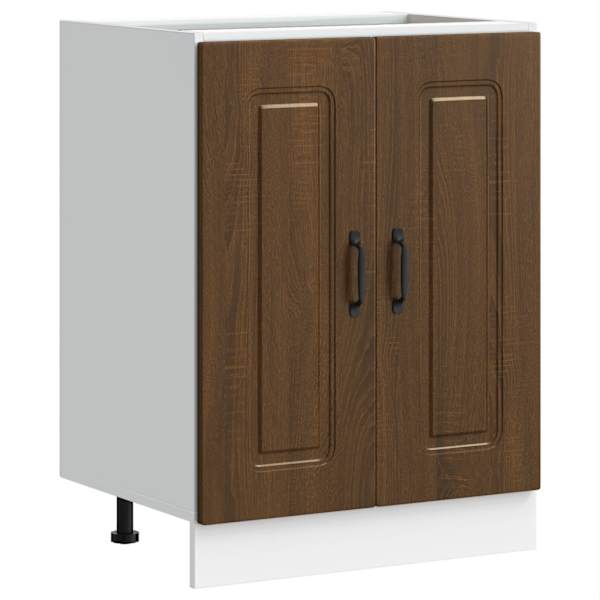 vidaXL valamu aluskapp, Kalmar, pruun tamm, 60x46x81,5 cm, tehispuit