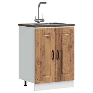 Osnovna omarica za umivalnik Kalmar starinski les 60x46x81,5 cm