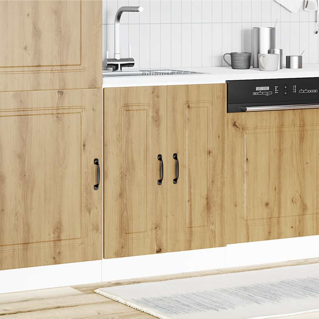 vidaXL Spoelbakonderkast Kalmar 60x46x81,5 cm hout artisanaal eiken afbeelding
