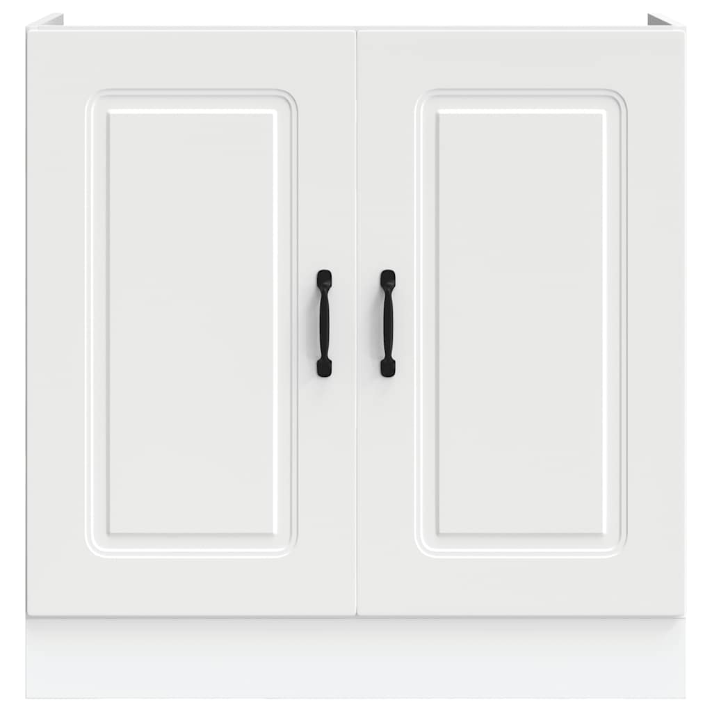 vidaXL Spoelbakonderkast Kalmar 80x46x81,5 cm bewerkt hout wit afbeelding