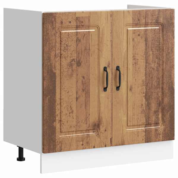 vidaXL valamu aluskapp, Kalmar, vana puit, 80x46x81,5 cm, tehispuit