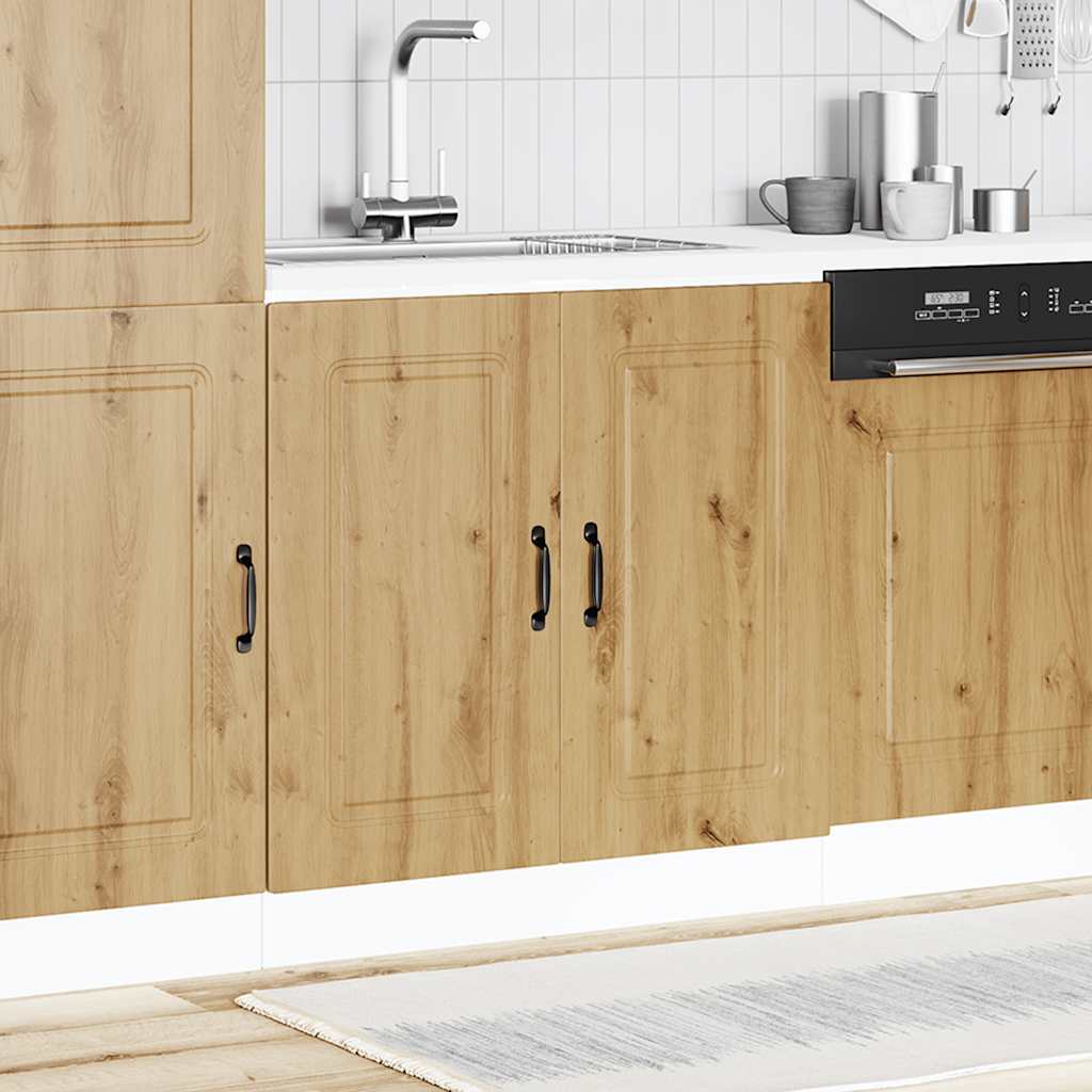 vidaXL Spoelbakonderkast Kalmar 80x46x81,5 cm hout artisanaal eiken afbeelding