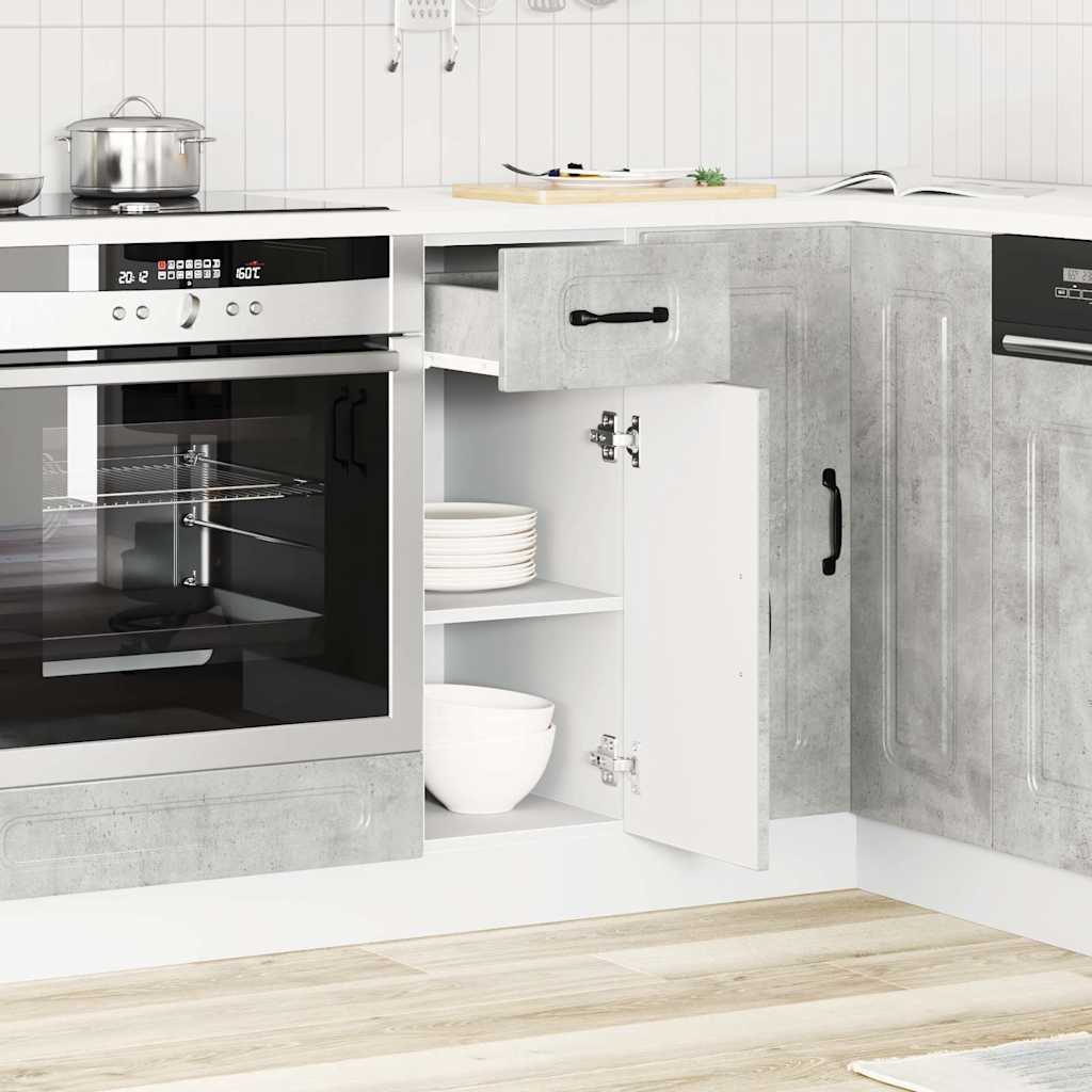 vidaXL Keuken onderkast Kalmar bewerkt hout betongrijs afbeelding