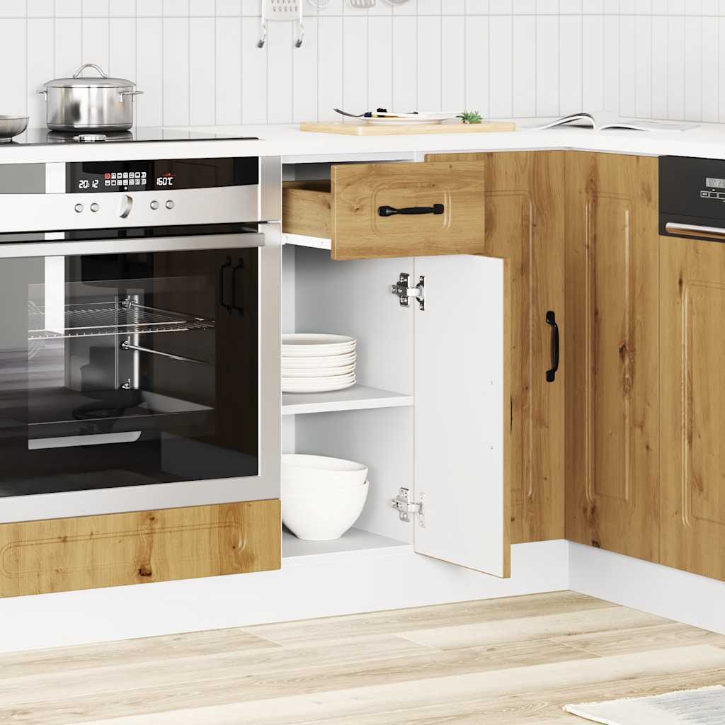 vidaXL Keuken onderkast Kalmar bewerkt hout artisanaal eikenkleur afbeelding