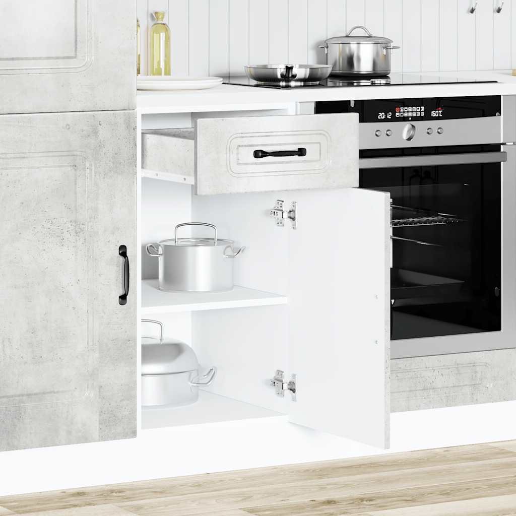 vidaXL Keuken onderkast Kalmar bewerkt hout betongrijs afbeelding