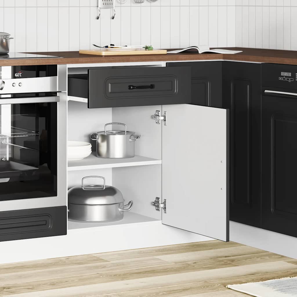 vidaXL Keittiön pohjakaappi Kalmar musta tekninen puu