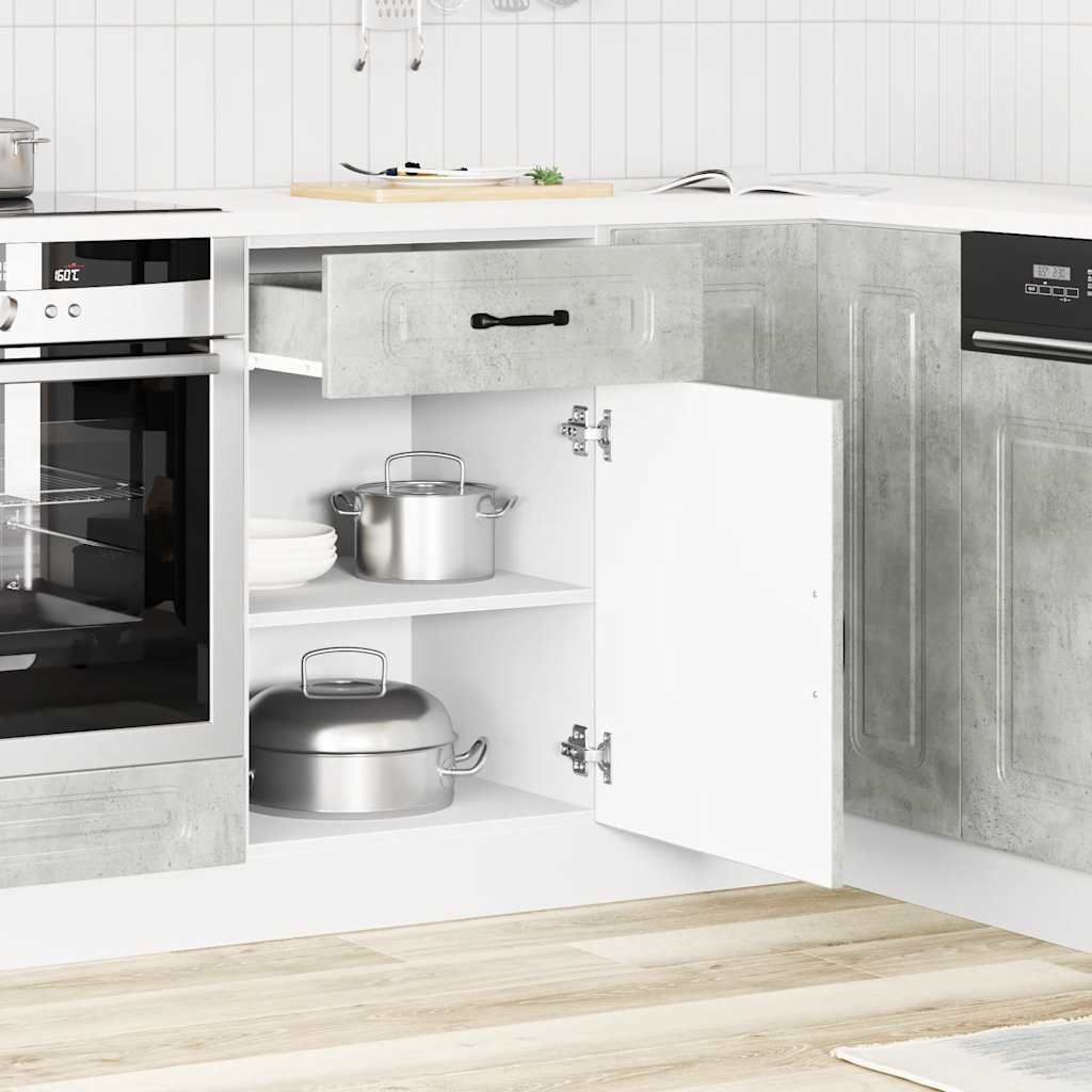 vidaXL Keuken onderkast Kalmar bewerkt hout betongrijs afbeelding