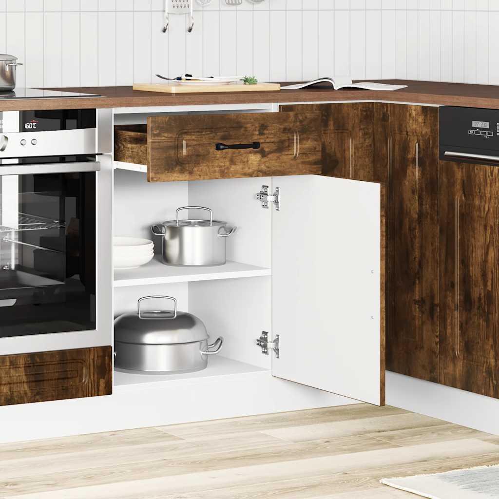 vidaXL Keuken onderkast Kalmar bewerkt hout gerookt eikenkleurig afbeelding