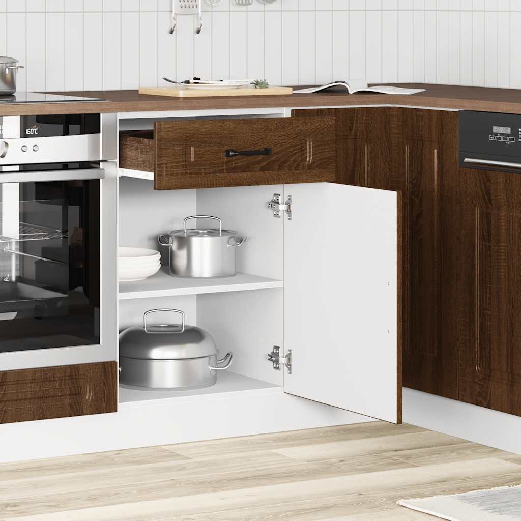 vidaXL Keuken onderkast Kalmar bewerkt hout bruin eikenkleur afbeelding