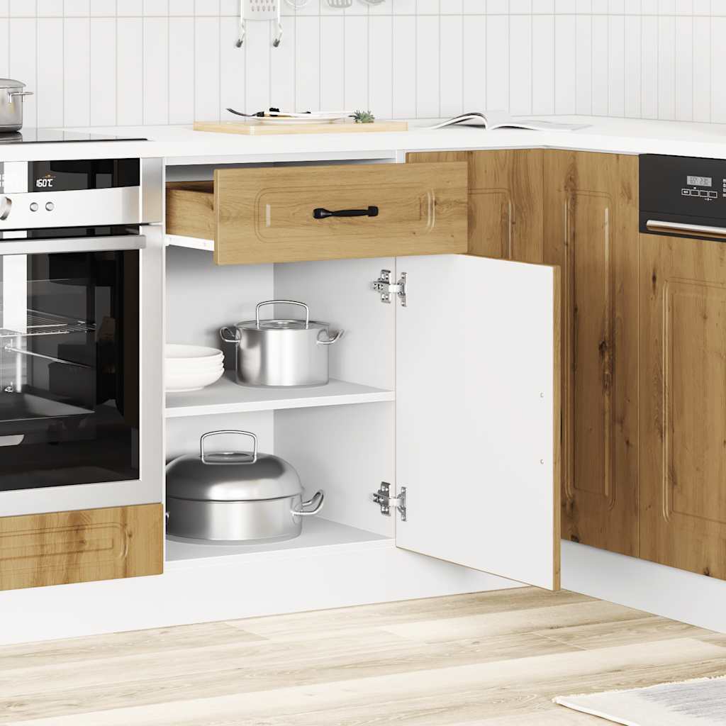 vidaXL Keuken onderkast Kalmar bewerkt hout artisanaal eikenkleur afbeelding