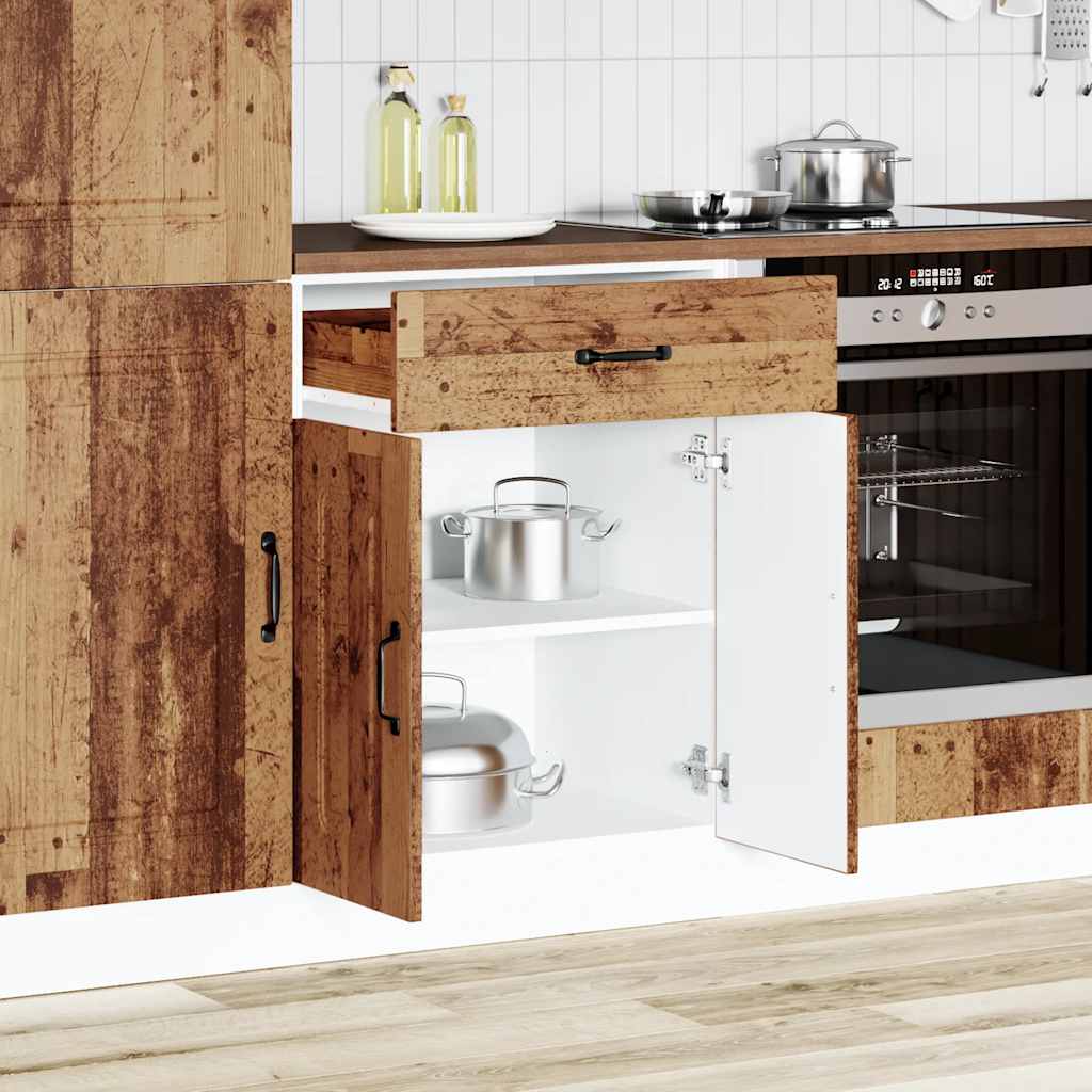 vidaXL Keuken onderkast Kalmar bewerkt hout oud houtkleurig afbeelding